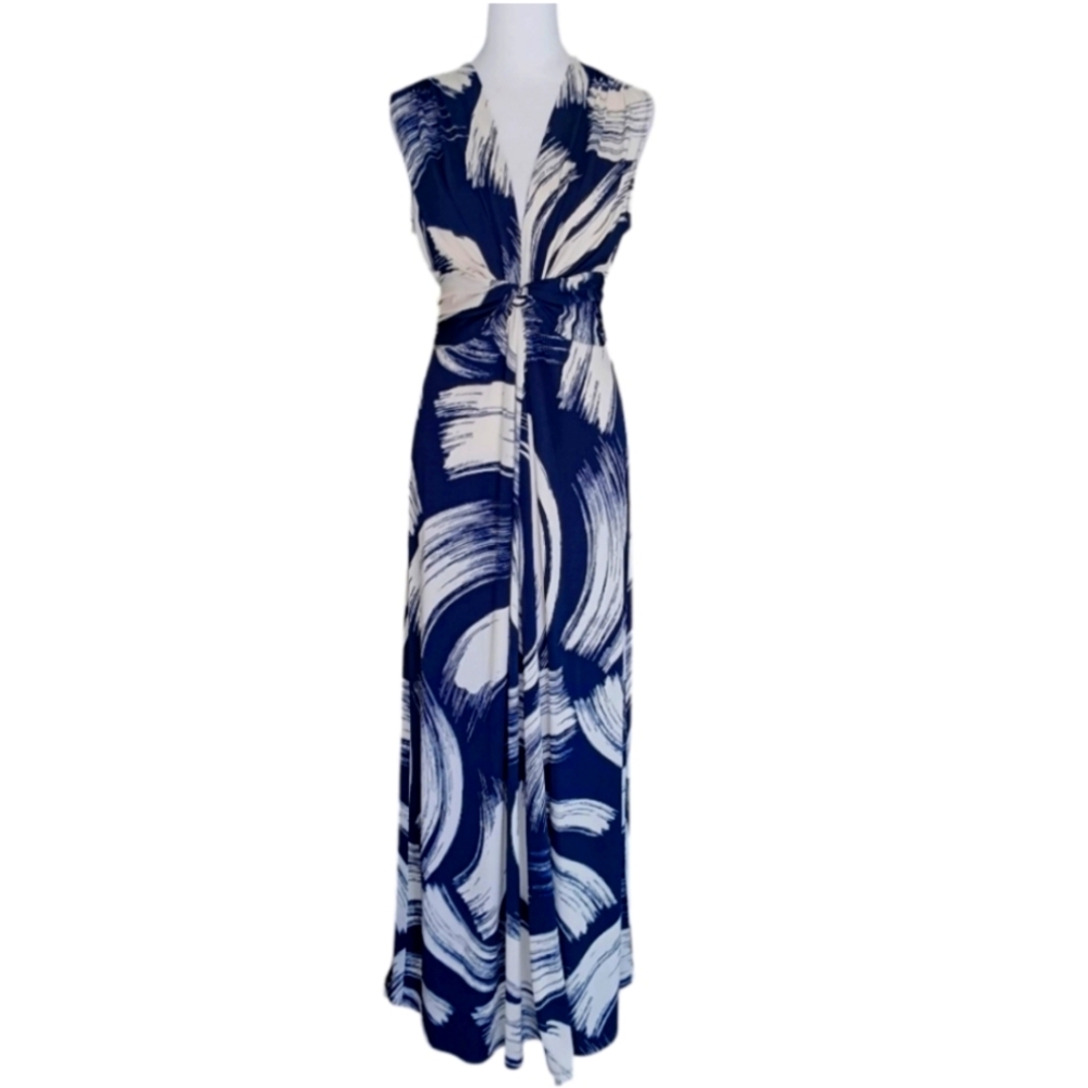 Eliza J Blue and White Maxi